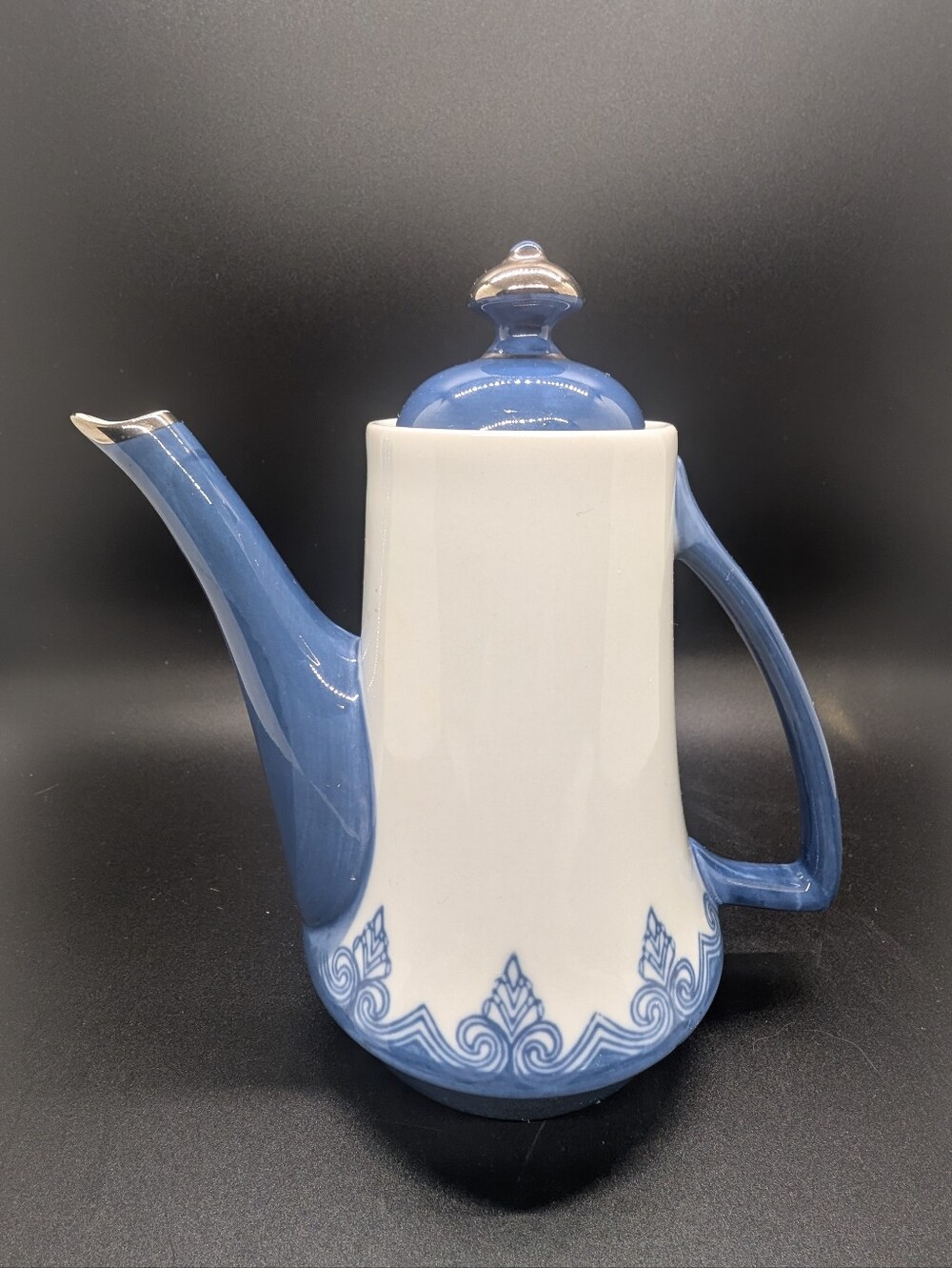 Bombay Blue & White Individual 6” Teapot Coffee Filigree Small China Teapot